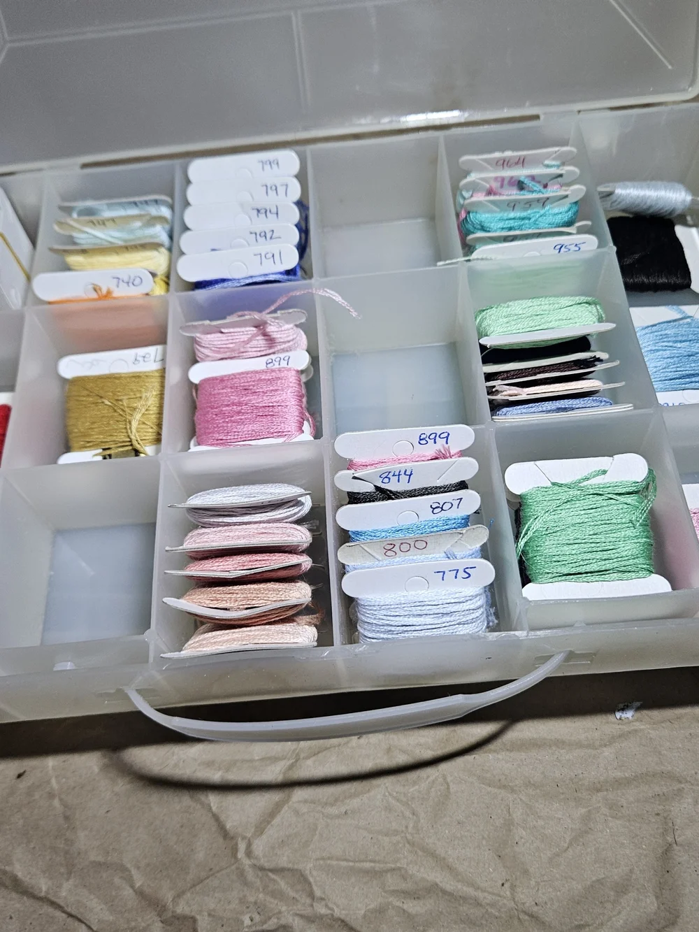 No Boundaries Clear Thread Organizer Box with Multicolor Threads